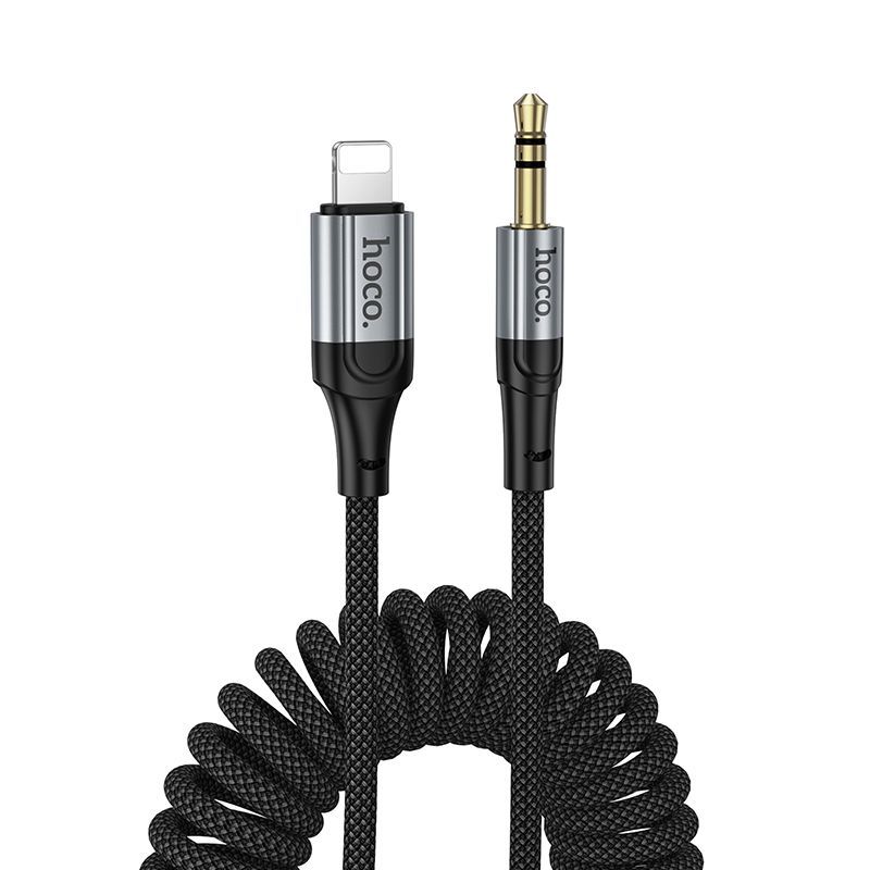 Cable AUX Jack 3,5 mm to Lightning Hoco 1,5 m UPA33A black Cable AUX Jack 3,5 mm to Lightning Hoco 1,5 m UPA33A black - Image 1
