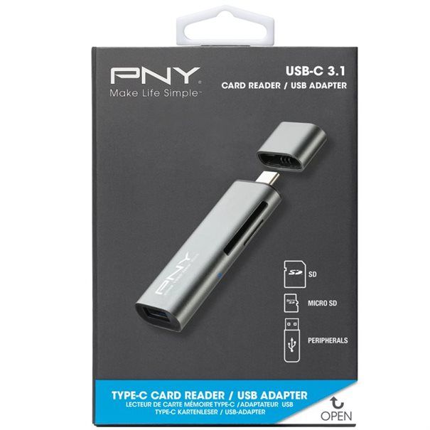 PNY USB-C Card Reader / USB-A Adapter - Image 2