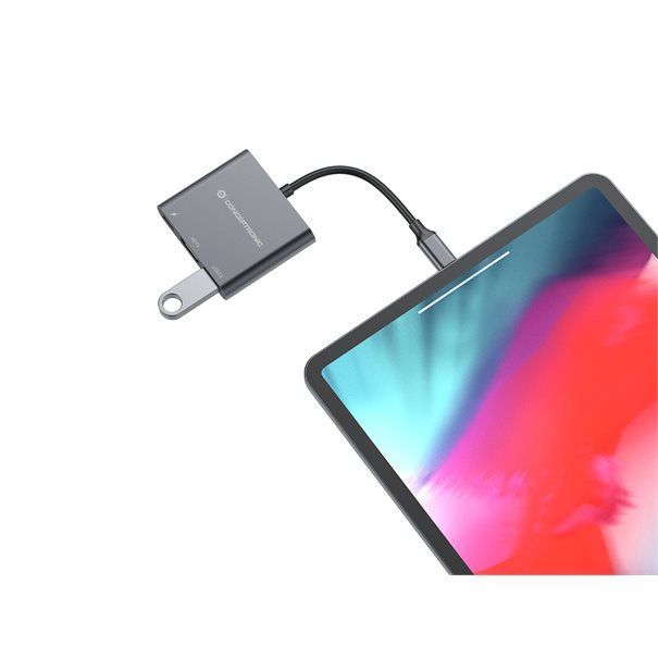 Adapter USB-C =>HDMI, USB 3.0, USB-C PD (St/Bu) 15cm - Image 10