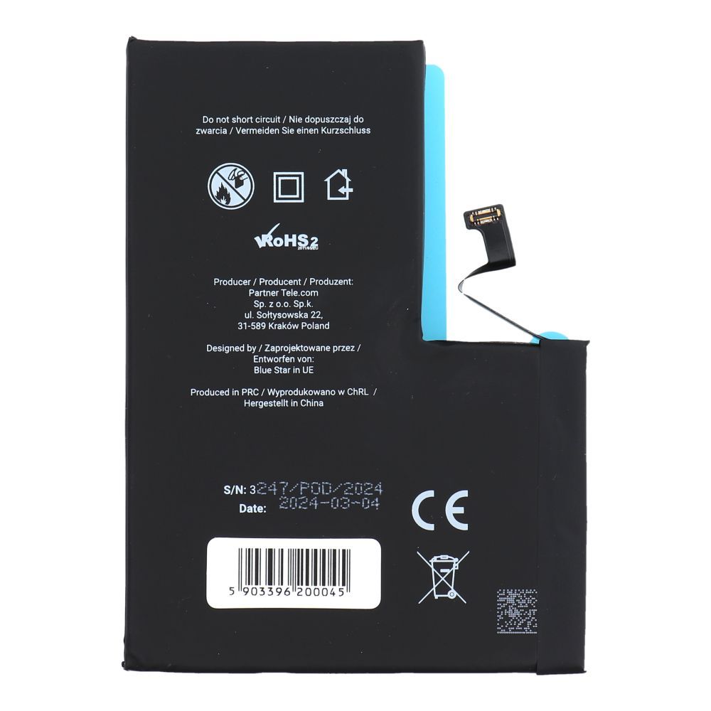 Battery for iPhone 13 PRO MAX 4352 mAh Blue Star HQ - Image 1