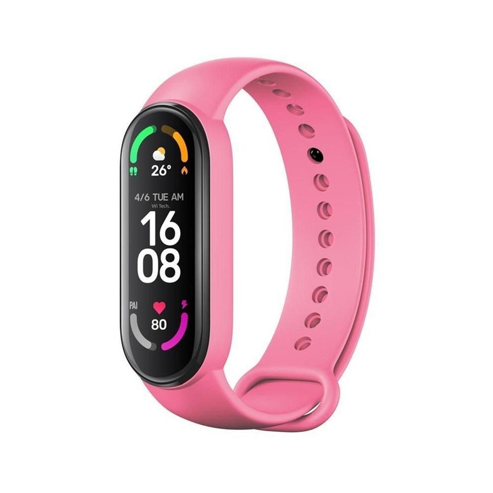 Silicone strap for XIAOMI Mi Band 5 / 6 / 7 pink (06) - Image 1