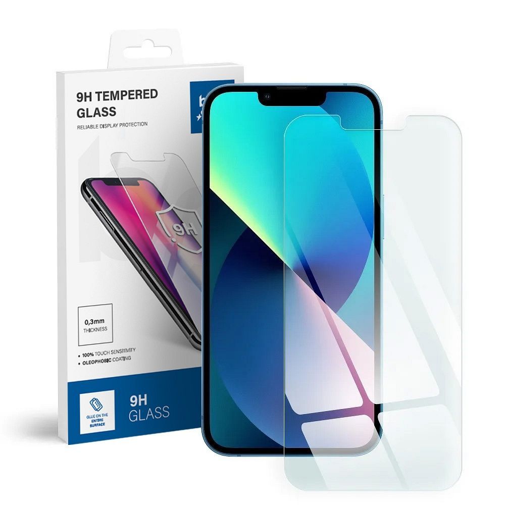 Tempered Glass Blue Star - IPHONE 13/13Pro/14/16e - Image 1