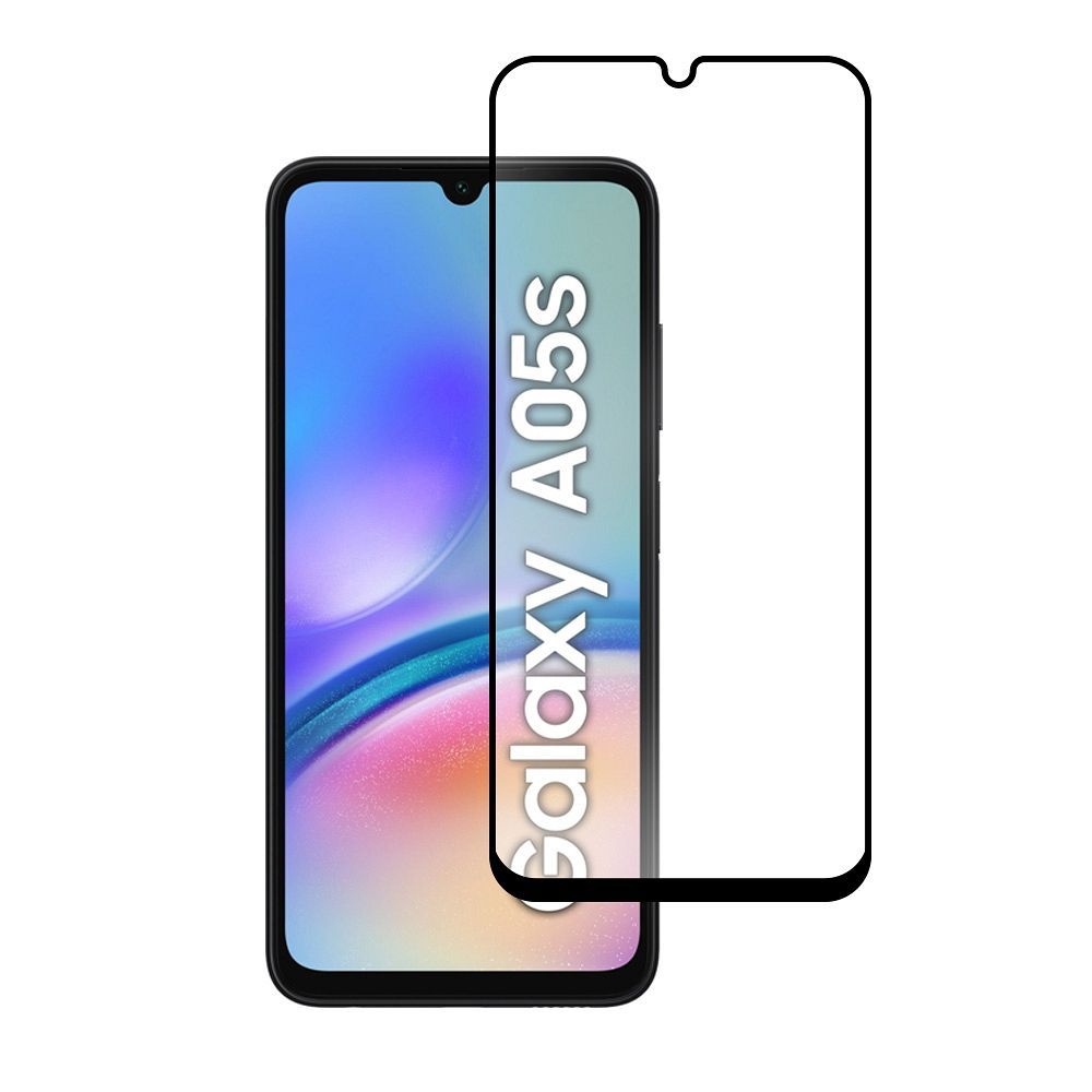 Tempered Glass Blue Star - SAMSUNG A05s Full Face (full glue with frame/small size) - black Tempered Glass Blue Star - Image 2