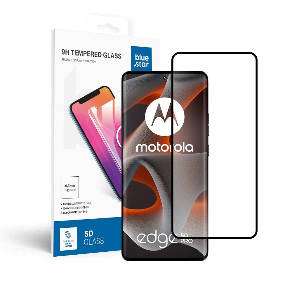 Tempered Glass Blue Star - Motorola Edge 50 Pro - black Tempered Glass Blue Star - Image 1