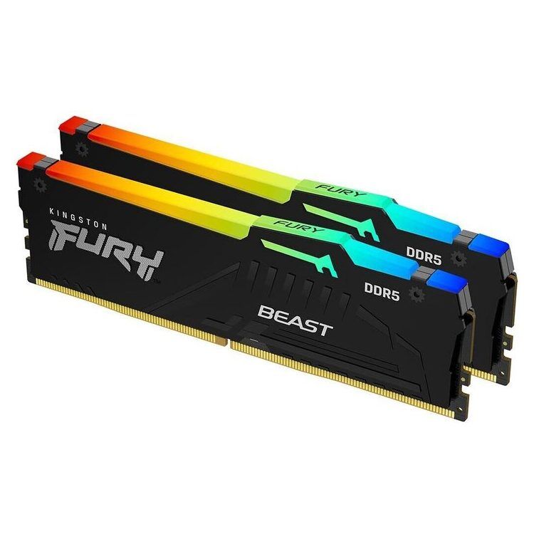 KINGSTON Memory KF556C36BBEAK2-64 FURY Beast Black RGB DDR5, 5600MT/s, 64GB kit of 2 - Image 1