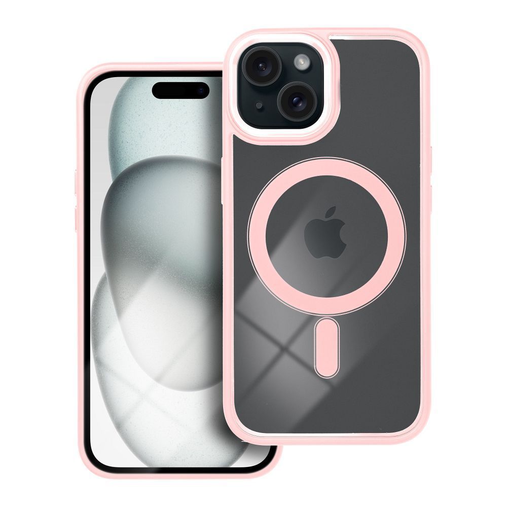COLOR EDGE MAG COVER case compatible with MagSafe for IPHONE 15 pink - Image 1