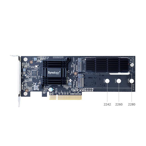 Synology NAS Dual M.2 SSD-Adapter M2D18 PCIe 2.0 x8 - Image 2
