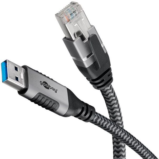 Ethernet-Kabel USB-A 3.0 auf RJ45, 3 m USB-A 3.0 auf RJ45 CAT6 FTP 0300 Adapterkabel 3m - Image 1