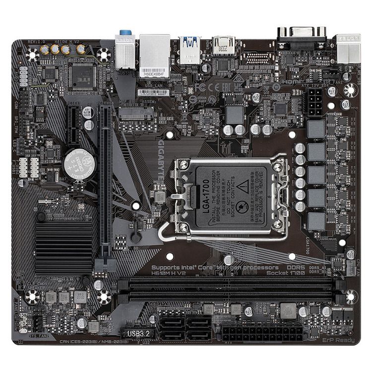 GIGABYTE MOTHERBOARD H610M H  V2 DDR5 ,1700 ,MATX - Image 2