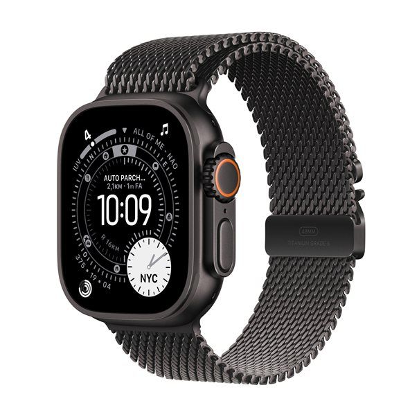 Apple Watch Ultra 3 (2025) black titanium 49mm 4G black titanium milanese Loop M - Image 1
