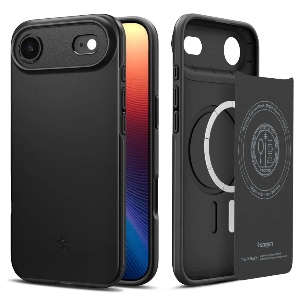 SPIGEN case THIN FIT MAG compatible with MagSafe for IPHONE 17 Air black SPIGEN case THIN FIT MAG compatible with MagSafe for IPHONE 17 Air black - Image 1