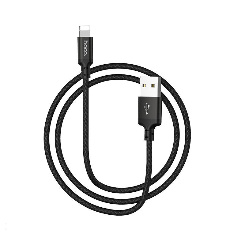 Cable USB A to Lightning Hoco 1 m X14 black - Image 1