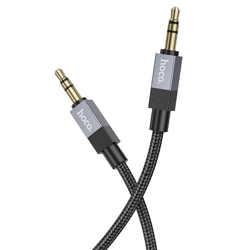 Cable AUX Jack 3,5 mm (male) to Jack 3,5 mm (male) Hoco 1 m UPA32 black - Image 2