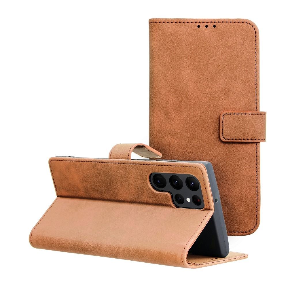 TENDER Book Case for SAMSUNG S22 Ultra brown TENDER Book Case for SAMSUNG S22 Ultra brown - Image 1