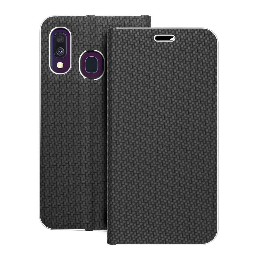 LUNA Book Carbon for SAMSUNG A40 black - Image 1