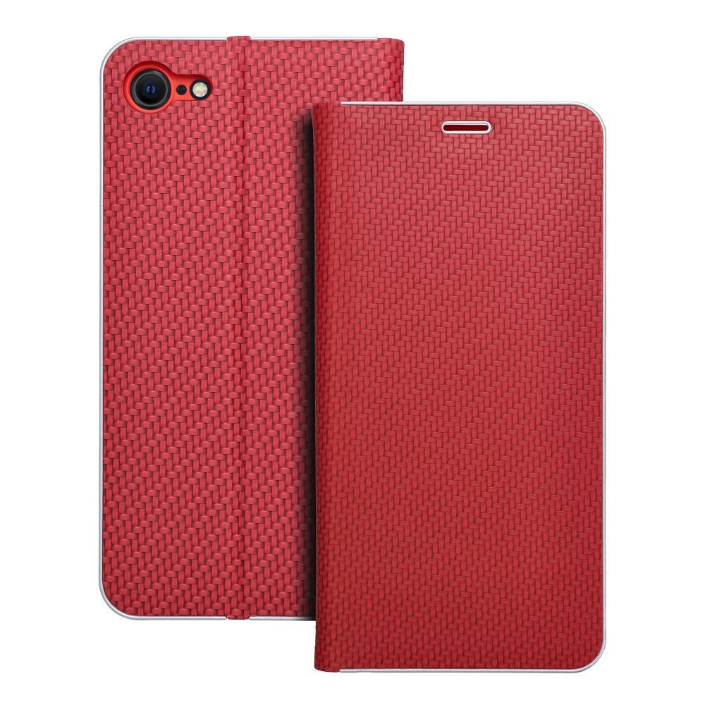 LUNA Book Carbon for IPHONE 7 / 8 / SE 2020 / SE 2022 red LUNA Book Carbon for IPHONE 7 / 8 / SE 2020 / SE 2022 red - Image 1