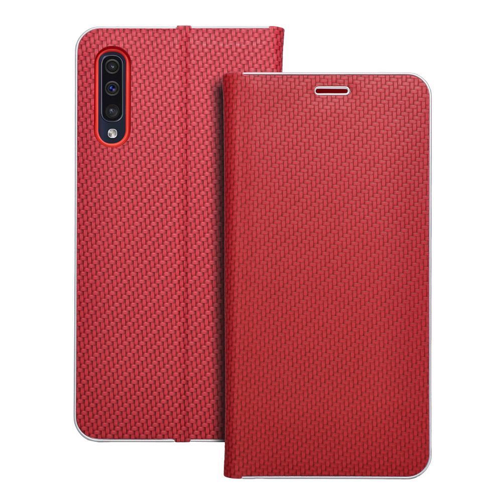 LUNA Book Carbon for SAMSUNG A50 red LUNA Book Carbon for SAMSUNG A50 red - Image 1