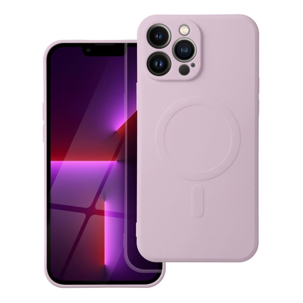 SILICONE MAG COVER case compatible with MagSafe for IPHONE 13 Pro Max pink - Image 1