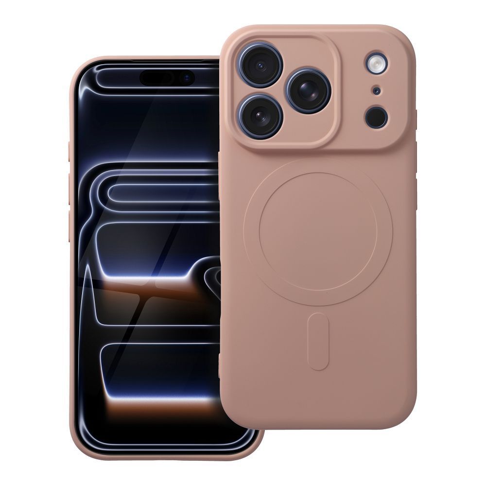 SILICONE MAG COVER case compatible with MagSafe for IPHONE 17 Pro pink SILICONE MAG COVER case compatible with MagSafe for IPHONE 17 Pro pink - Image 1