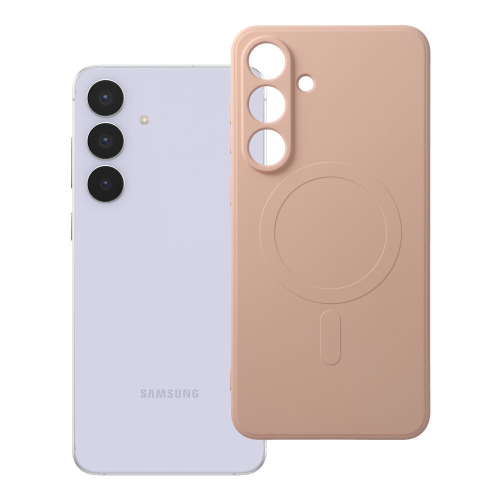 SILICONE MAG COVER case compatible with MagSafe for SAMSUNG S25 FE pink SILICONE MAG COVER case compatible with MagSafe for SAMSUNG S25 FE pink - Image 1