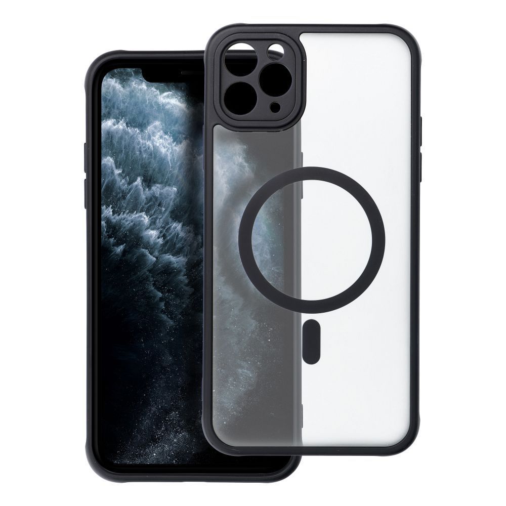 FULL MATTE MAG COVER case compatible with MagSafe for IPHONE 11 Pro Max black - Image 1