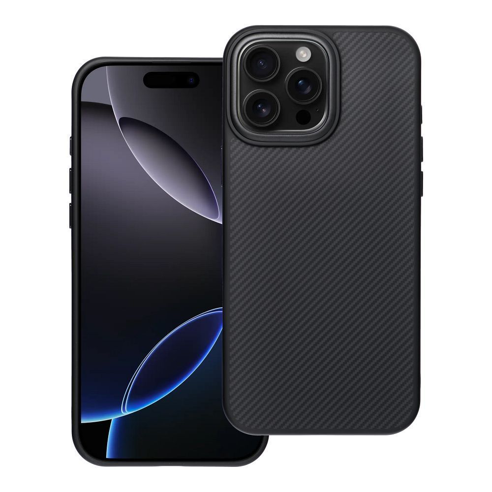 Carbon Elite Mag Cover compatible with MagSafe for IPHONE 16 PRO MAX black - Image 1