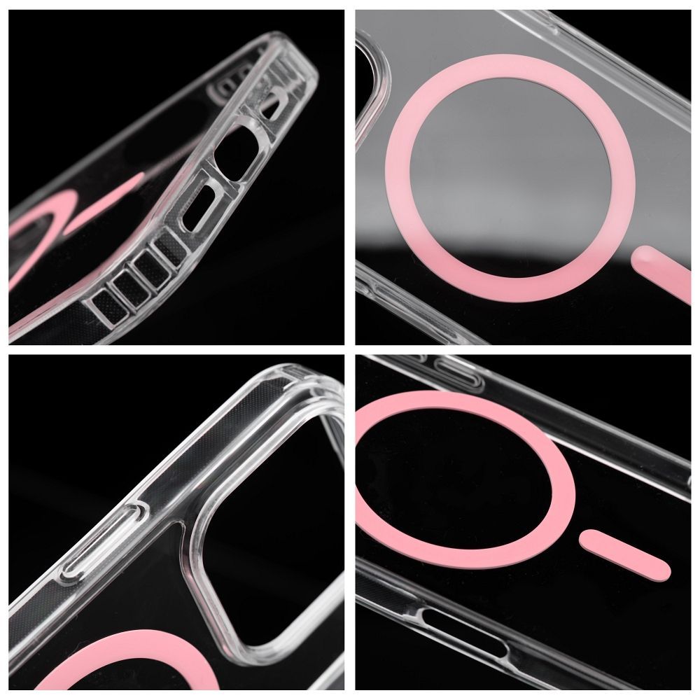 Drop Glue Colorful Ring Mag Cover compatible with MagSafe for IPHONE 16 PRO pink - Image 2