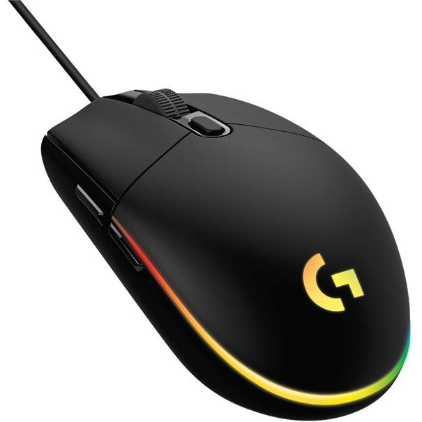Logitech Mouse G203 Gaming black Corded - Image 1