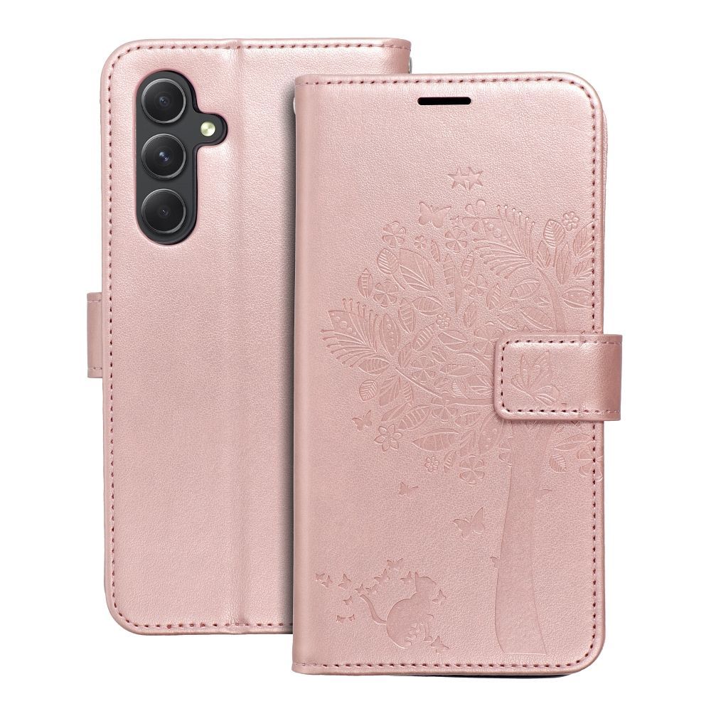 MEZZO Book case for SAMSUNG A54 5G tree rose gold MEZZO Book case for SAMSUNG A54 5G tree rose gold - Image 1