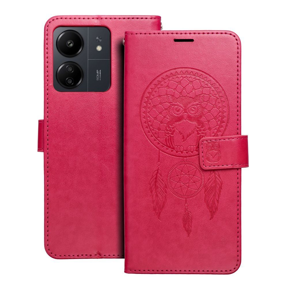 MEZZO Book case for XIAOMI Redmi 13C / POCO C65 dreamcatcher magenta MEZZO Book case for XIAOMI Redmi 13C / POCO C65 dreamcatcher magenta - Image 1