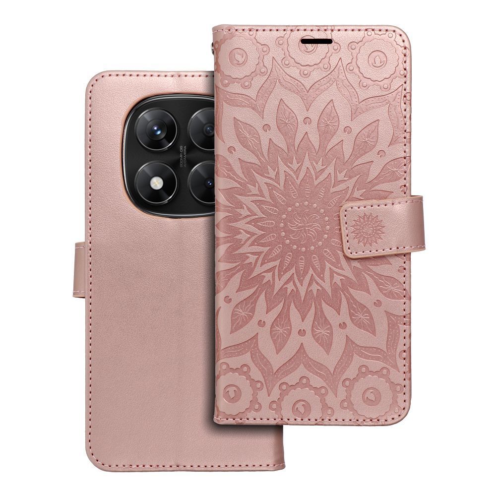 MEZZO Book case for XIAOMI Redmi Note 14 PRO 5G / 14 PRO PLUS 5G mandala rose gold - Image 1