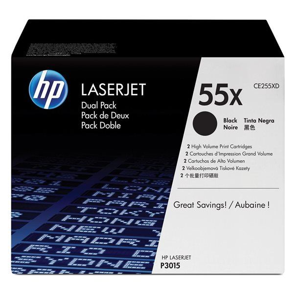 Toner HP LaserJet P3015 Serie CE255XD Black - Image 1