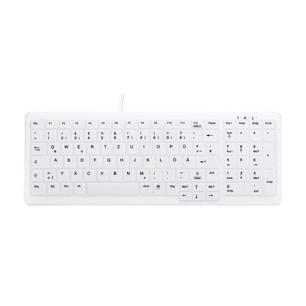 CONTOUR ACTIVE KEY Keyboard AK-C7000 Medical Compact protected [DE] IP68 white +++ kabelgebunden, Kompaktes Format mit Nummernfeld - Image 1