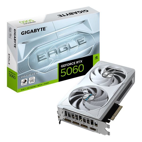 GIGA VGA 8GB RTX5060 EAGLE OC ICE 8G 3xDP/HDMI GeForce RTX 5060 EAGLE OC ICE 8G - Image 1