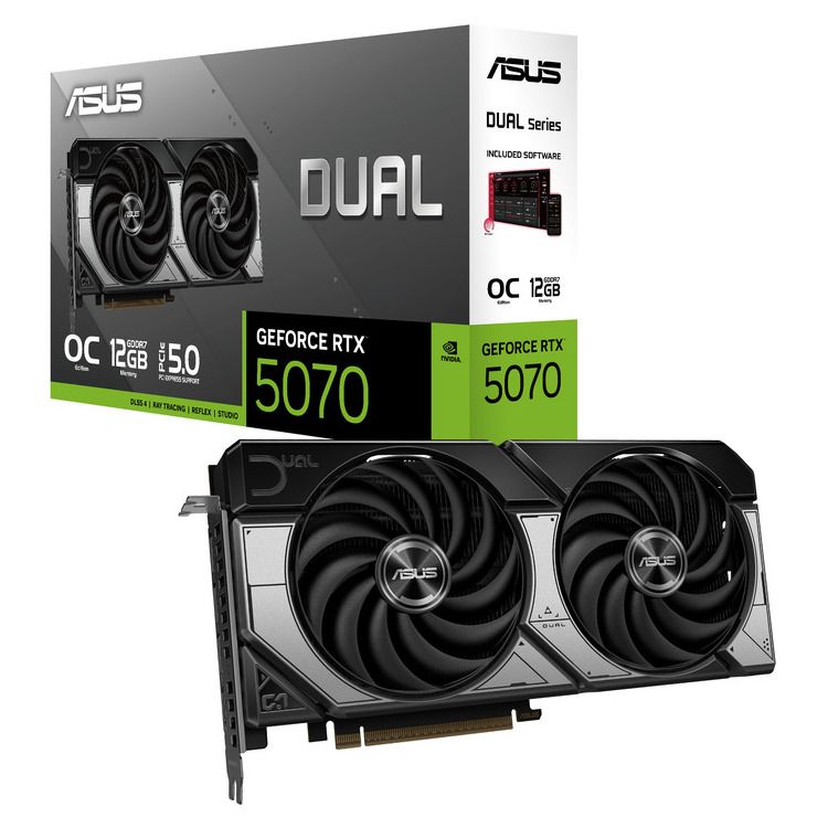 ASUS VGA DUAL-RTX5070-O12G, 12GB, GDDR7 - Image 1