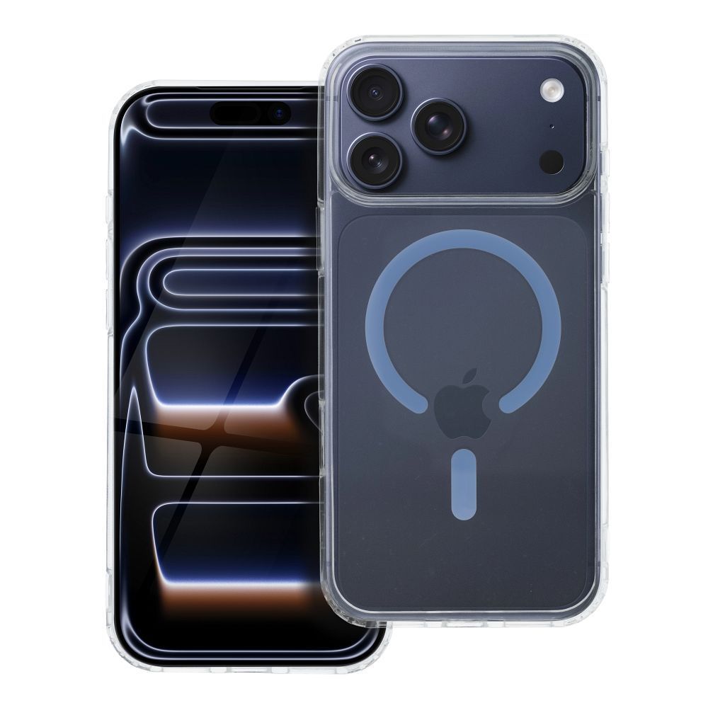 Case for iPhone 17 PRO MAX Drop Glue Colorful Ring Mag Cover compatible with MagSafe light blue Drop Glue Colorful Ring Mag Cover compatible with MagSafe for IPHONE 17 Pro Max light blue - Image 1