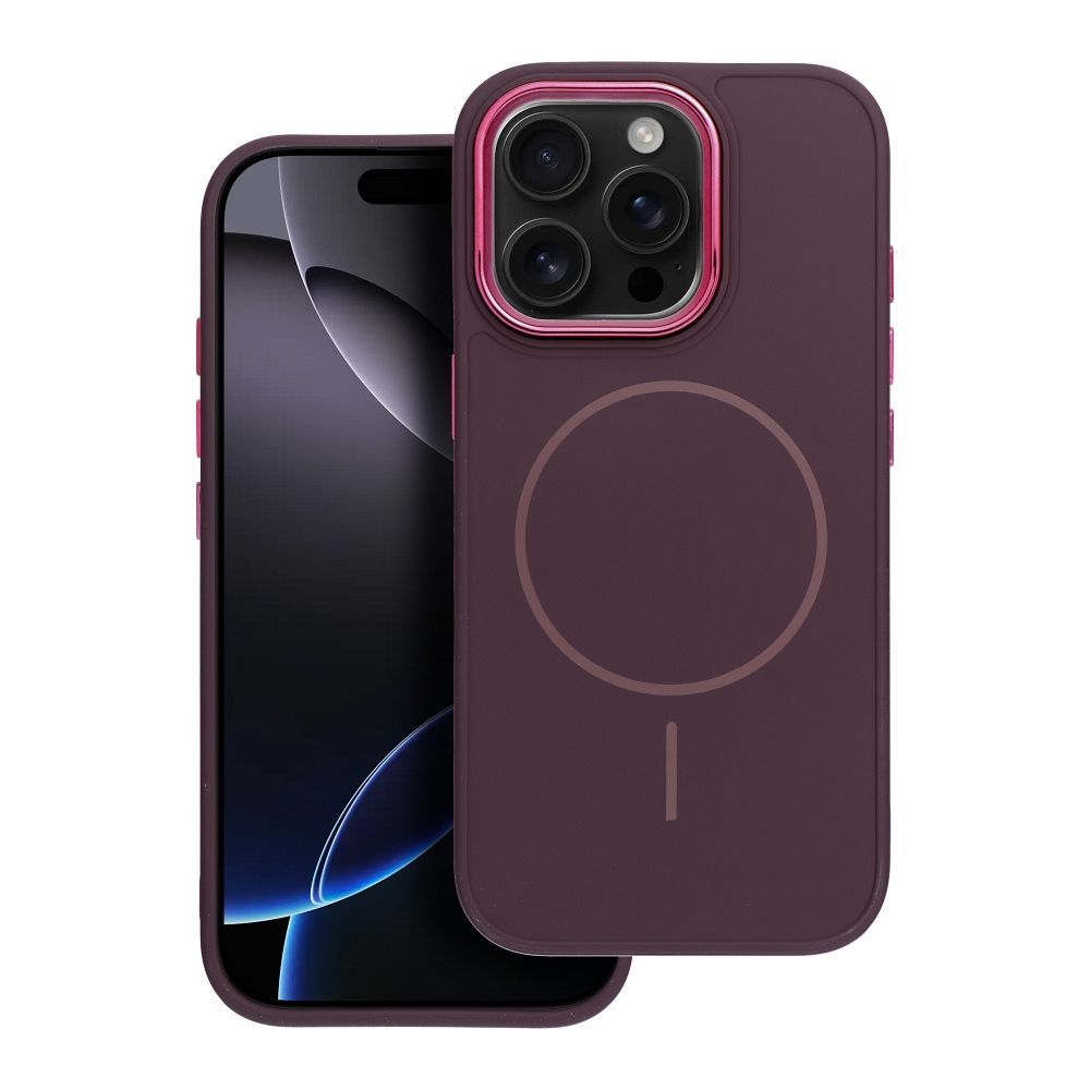 FRAME MAG COVER Case compatible with MagSafe for IPHONE 16 PRO purple - Image 1