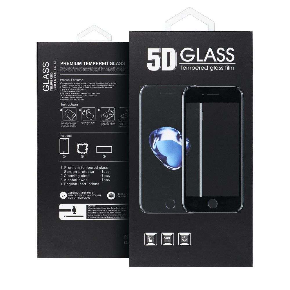 5D Full Glue Tempered Glass - for iPhone 15 / 16 (Privacy) black - Image 2