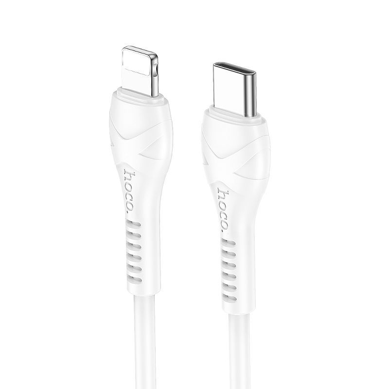 Cable USB C to Lightning Hoco PD 27W 1 m X37 white Cable USB C to Lightning Hoco PD 27W 1 m X37 white - Image 1