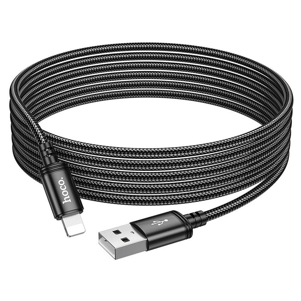Cable USB A to Lightning Hoco 2,4A 3 m X91 black - Image 2