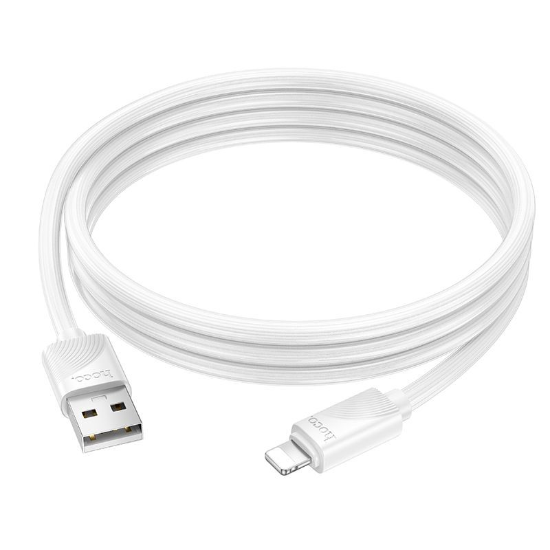 Cable USB A to Lightning Hoco 2,4A 1 m X114 white - Image 2