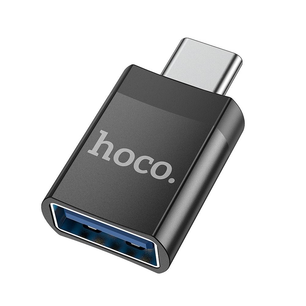 Adapter OTG USB C to USB A Hoco UA17 black - Image 1