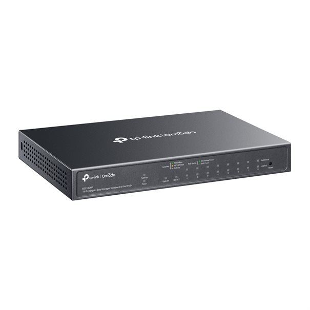 TP-LINK Switch Omada ES210GMP 10xGBit 8xPoE+ Managed 123W Power Budget - Image 3