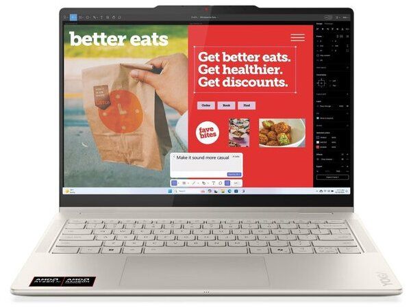 LENOVO Laptop Yoga 7 2-in-1 14AKP10 14'' 2.8K OLED/Ryzen  AI 7-350/32GB/1TB/AMD Radeon Graphics/Win 11 Home/3Y Premium/Seashell - Image 1