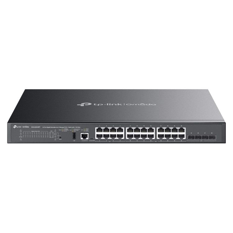 TP-LINK SWITCH SG5428XMPP 24GBIT STACK L3 POE++ - Image 1