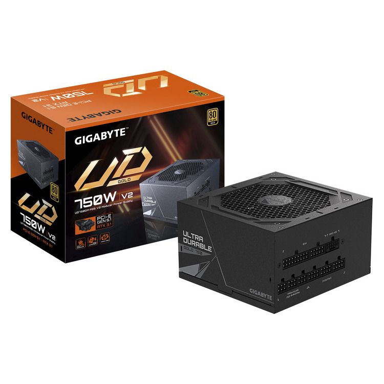 GIGABYTE Power Supply Ultra Durable 750W Fully Modular 80+Plus GOLD, PCIe Gen 5.0 graphics card Support - Image 1
