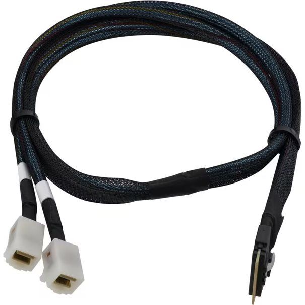 Adaptec Kabel 1x SFF8654 x8 -> 2x SFF8643 x4 (SMC) NVMe intern 0.8m Kabel SlimSAS -> MiniSASHD für NVMe Laufwerke - Image 1