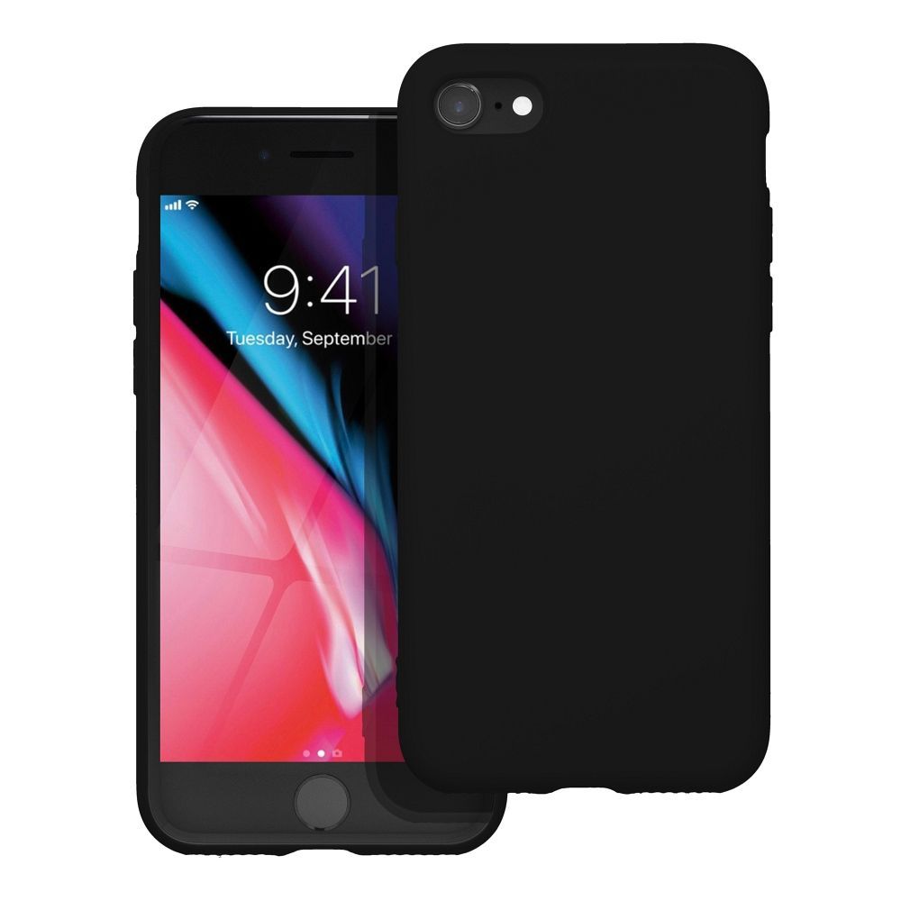 SILICONE case for IPHONE 8 black - Image 1
