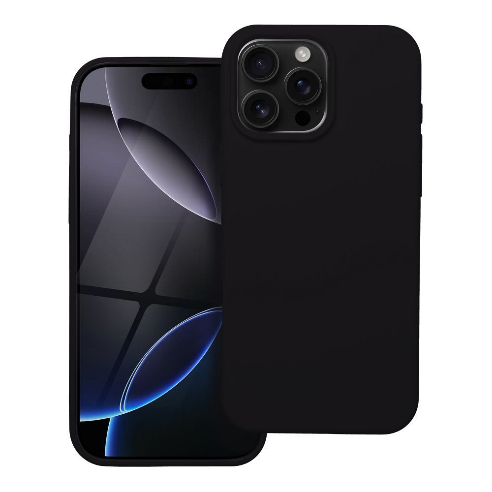 SILICONE case for IPHONE 16 Pro Max black - Image 1