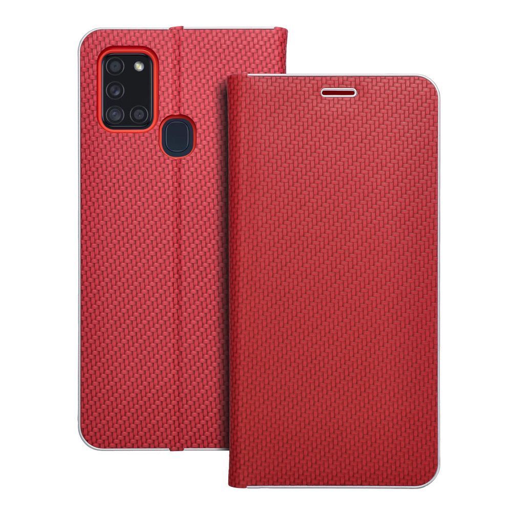 LUNA Book Carbon for SAMSUNG A21s red - Image 1